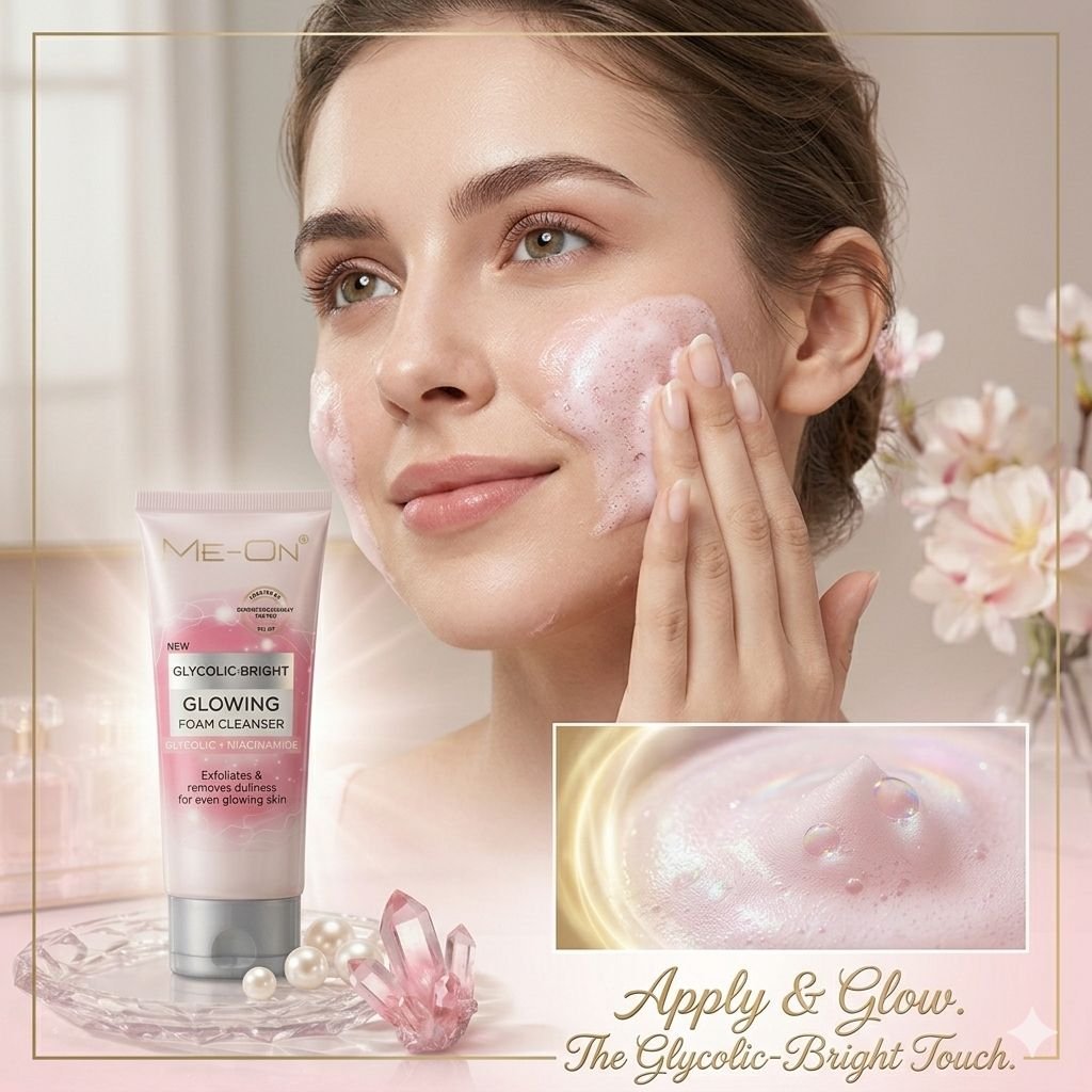 ME-ON Glycolic-Bright Glowing Foam Cleanser