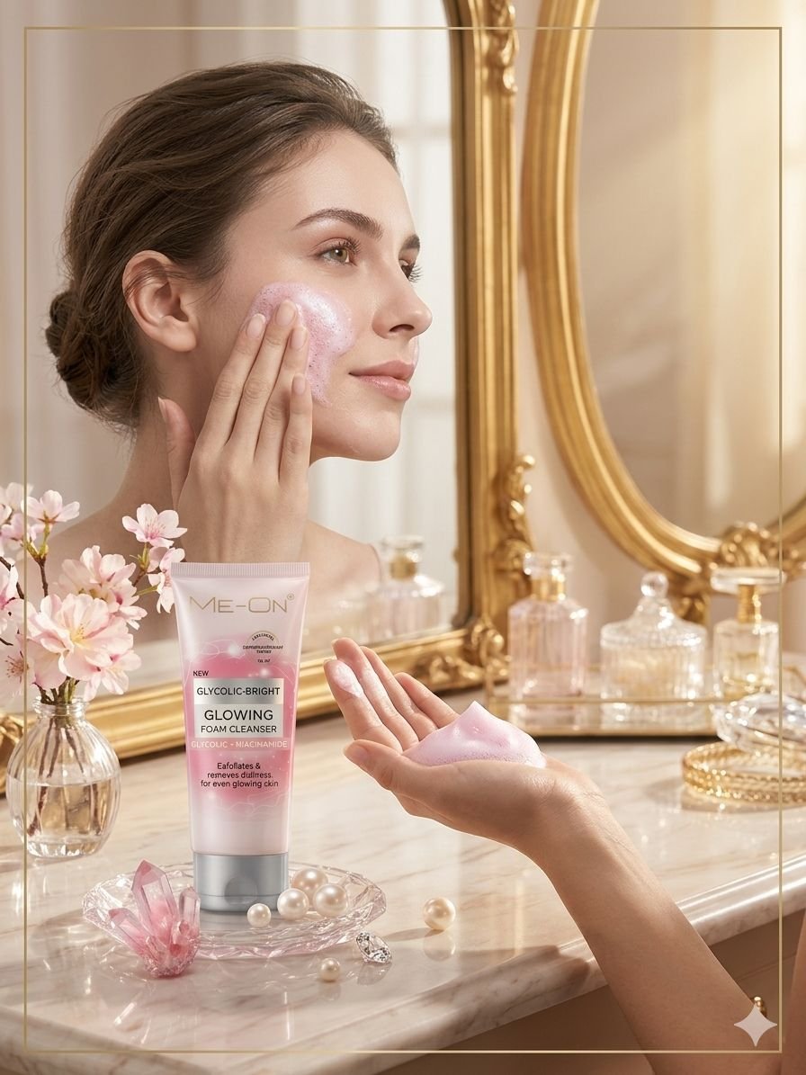 ME-ON Glycolic-Bright Glowing Foam Cleanser