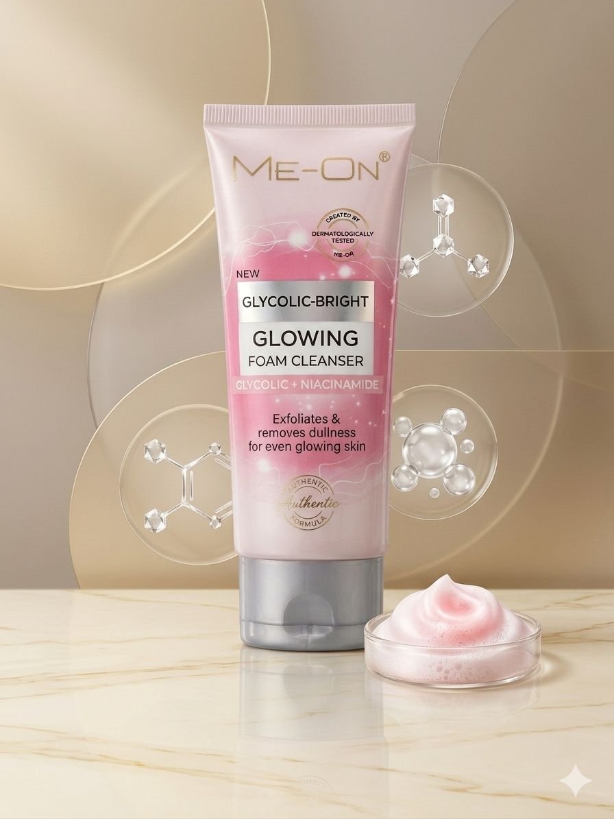 ME-ON Glycolic-Bright Glowing Foam Cleanser